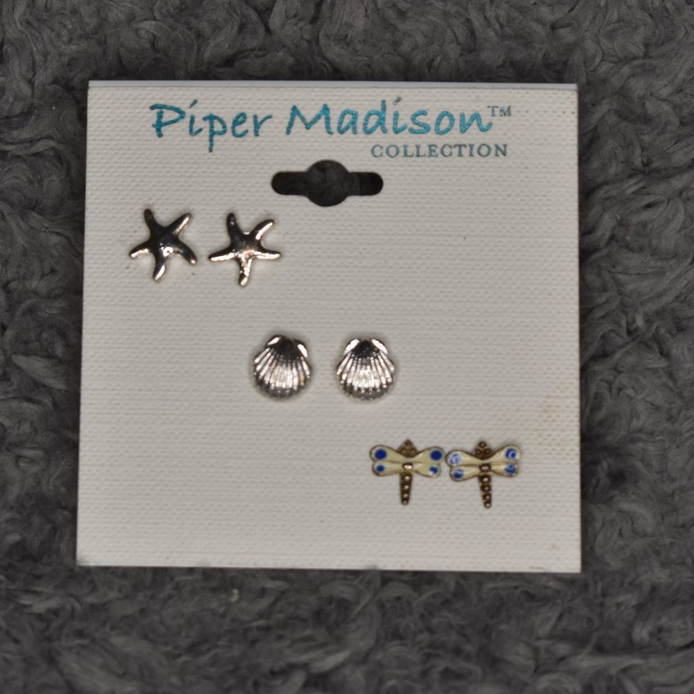 🔥 3/$15 Piper Madison Three Stud Earring Set